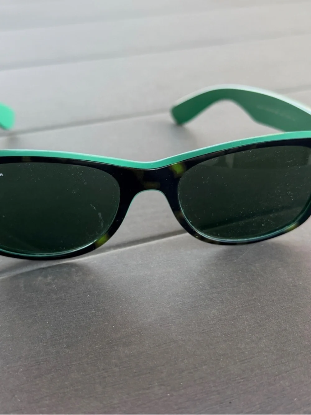 Ray-Ban Wayfarer Sunglasses in Mint Green and Black - Picture 3 of 3